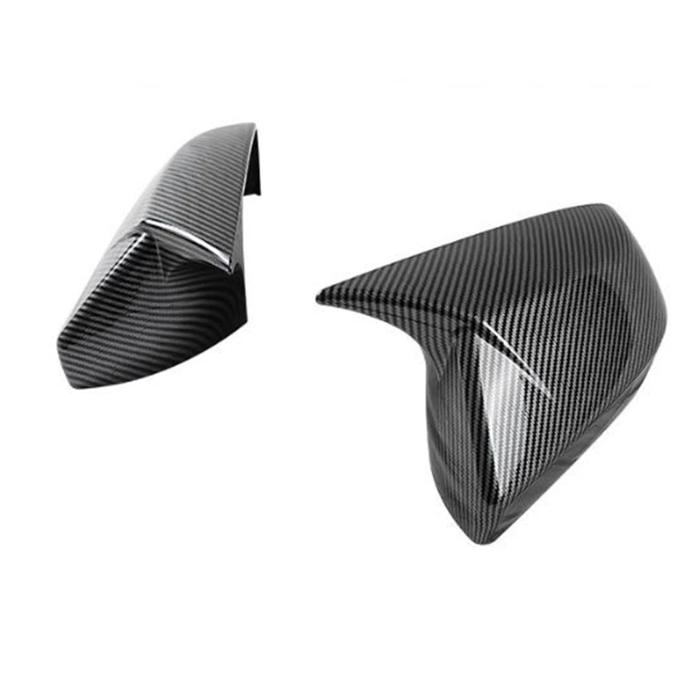 Pair Carbon Look Rearview Side Mirror Cover Cap Trim for Cadillac CT4 (2020–2024)