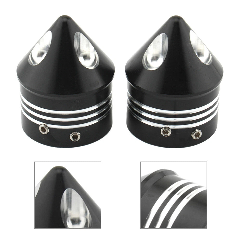 Front Wheel Axle Nut Covers for Harley Touring, Road Glide, Dyna, Softail