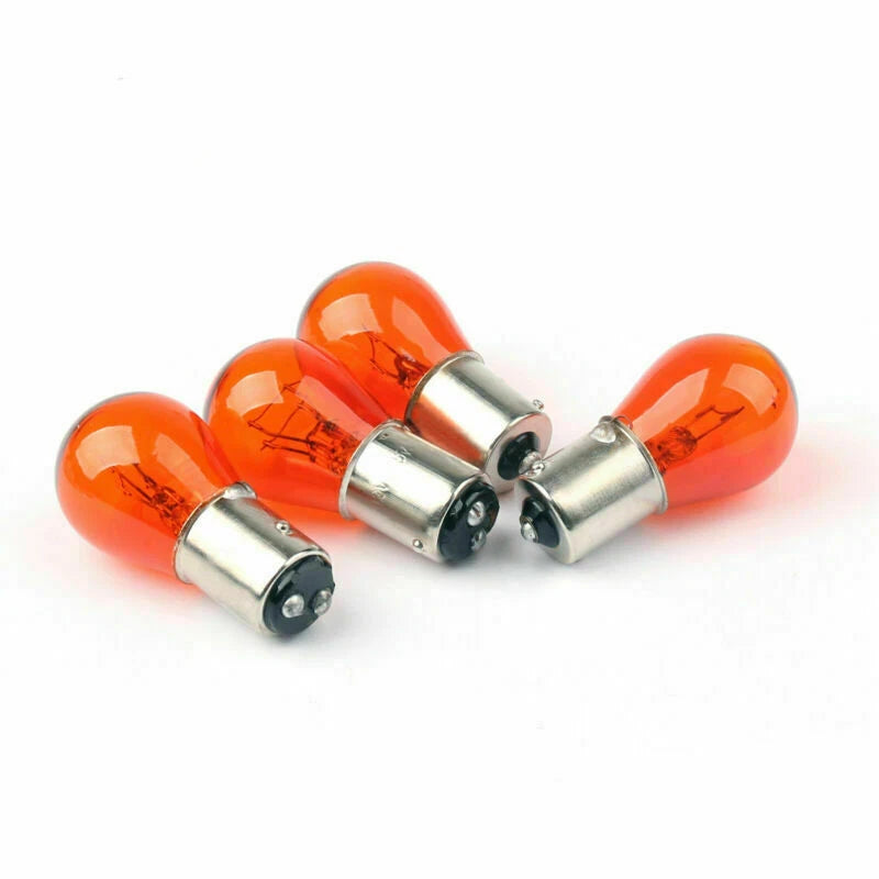 4X Smoke Turn Signal Lens Bulbs for Harley Softail Dyna Sportster (2002–Present) T9