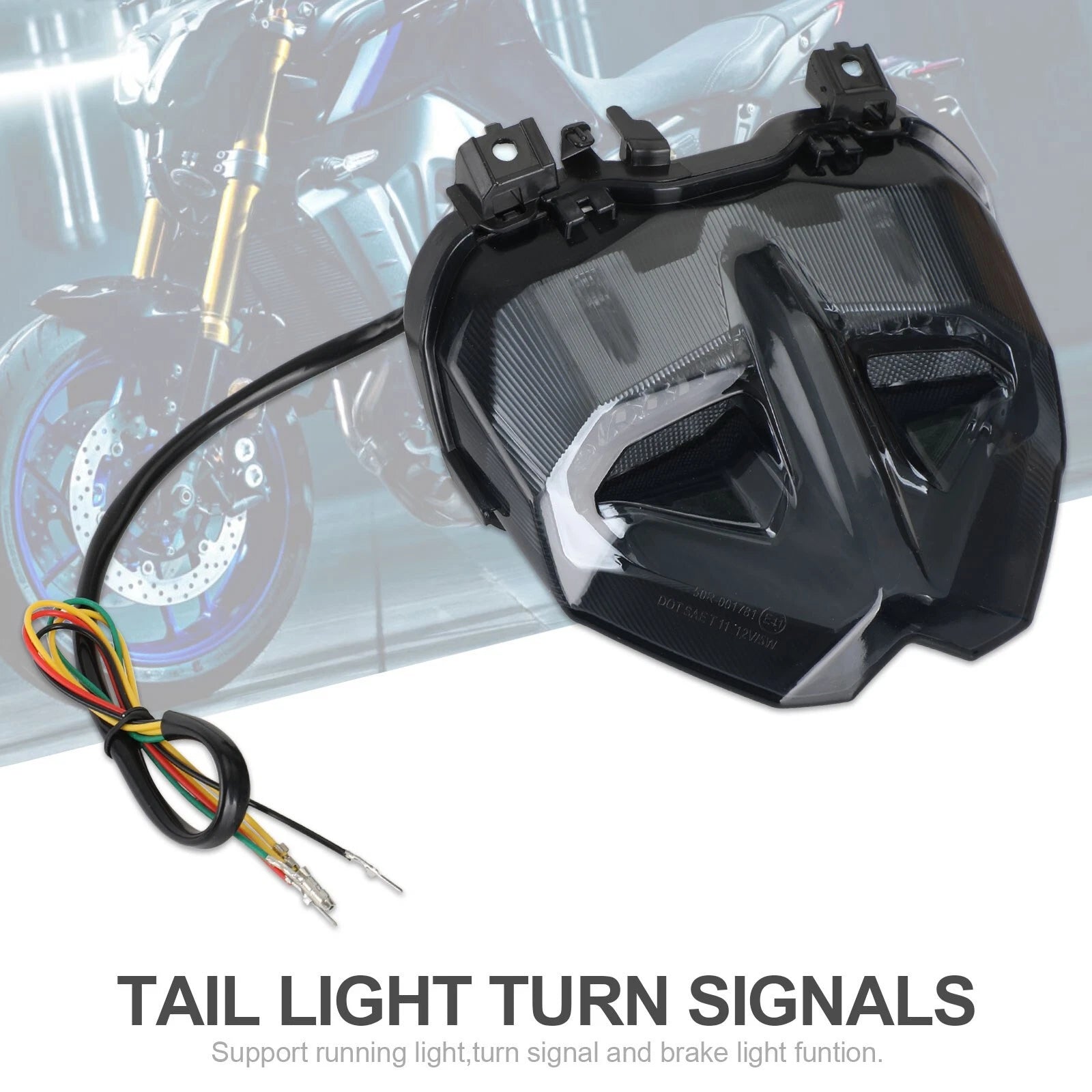 Tail Brake Lights Turn Signal for Yamaha MT-09 MT10 SP (2021–2023) Black