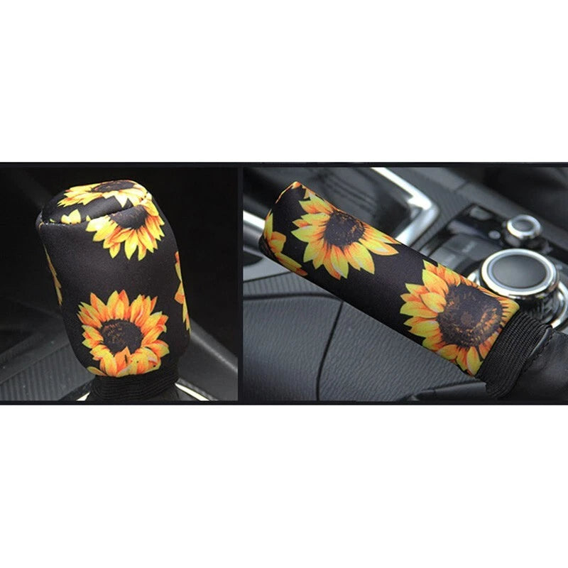 Steering Wheel Handbrake Gearshift Cover Set for