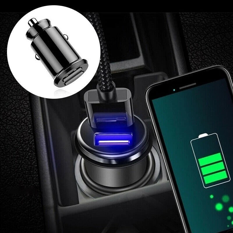 Dual USB Car Charger Power Adapter for Fast Charging (Universal)
