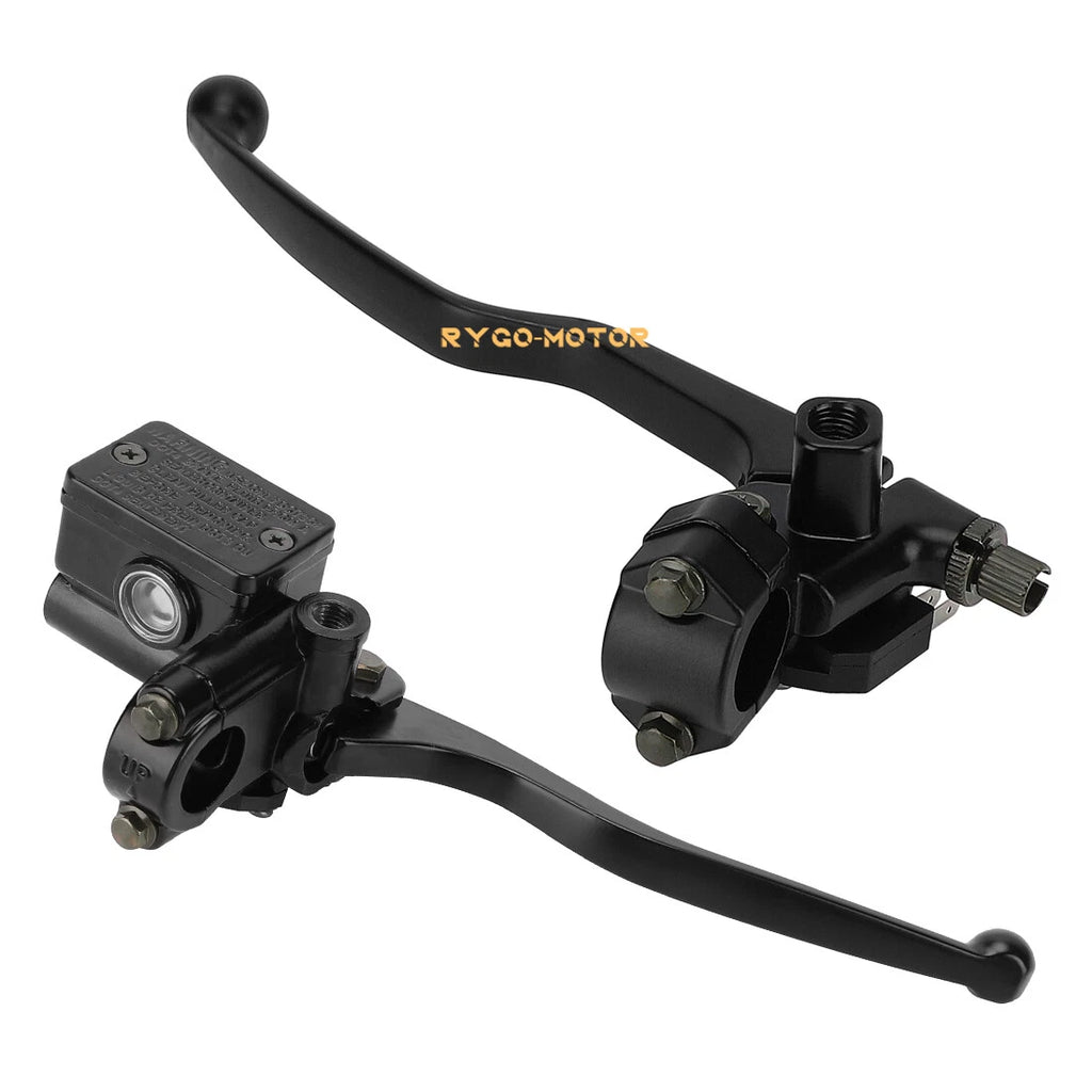 Set of 2 22mm Motorcycle 7/8" Brake Clutch Lever Master Cylinder