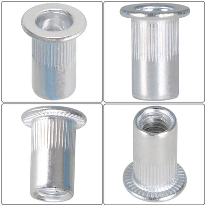 100 Pcs Aluminum Rivet Nut Insert Nutsert for Various Applications