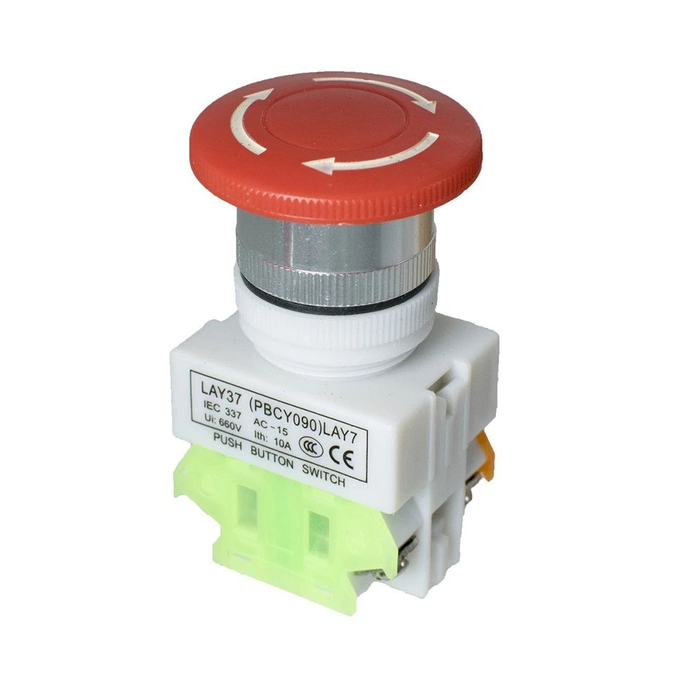 Mushroom Head Safety Stop Switch 22mm Red for Control Panel