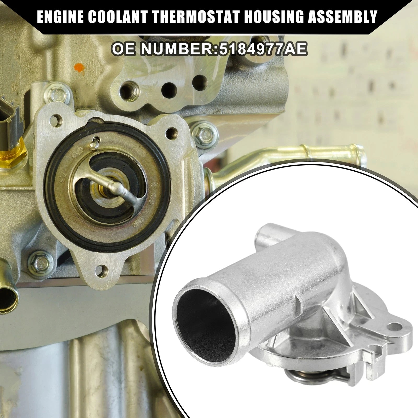 Engine Coolant Thermostat Housing Assembly for Dodge Challenger (2009–2014)