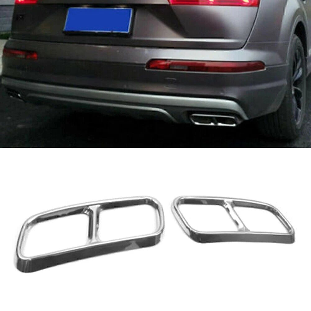 Rear Exhaust Muffler Tail Pipe Cover Trim for Audi Q7 (2016–2019)