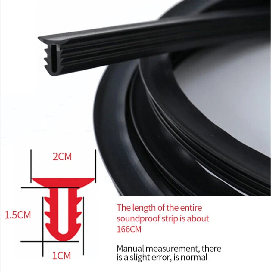 63 Inch Rubber Car Dashboard Push Seal Strips Windscreen Gap Plug Filler Catch