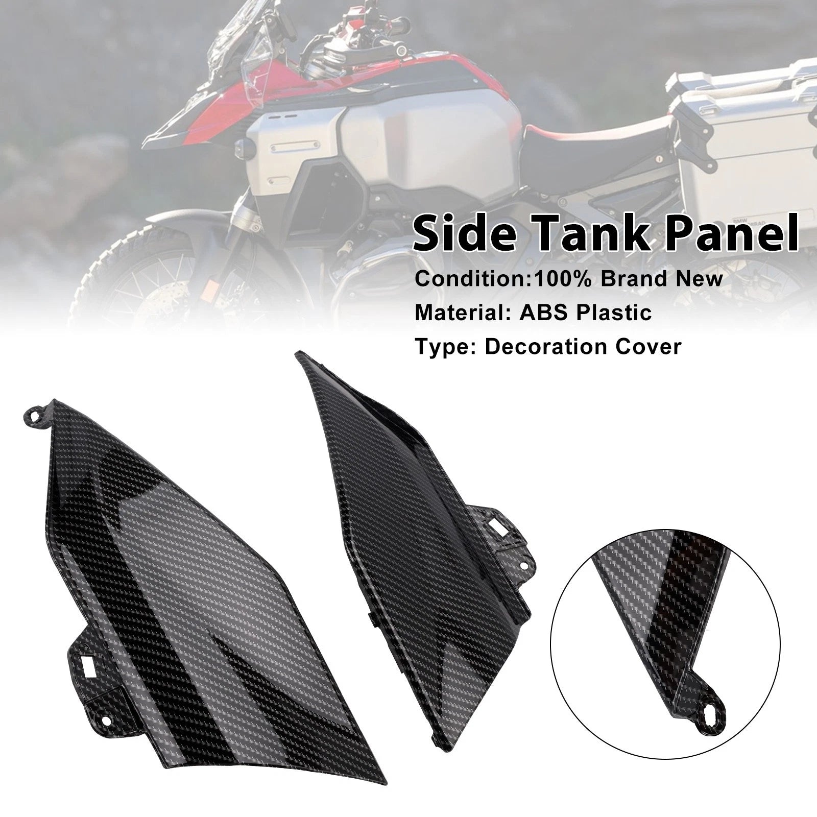 Side Gas Tank Middle Panel Fairing Cowl for BMW R1300GS (2024–2025) Carbon