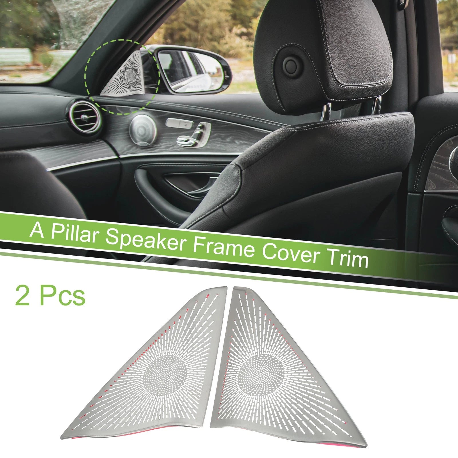 2pc A Pillar Speaker Frame Cover Trim Replacement for Mercedes E-Class (2009–2015)