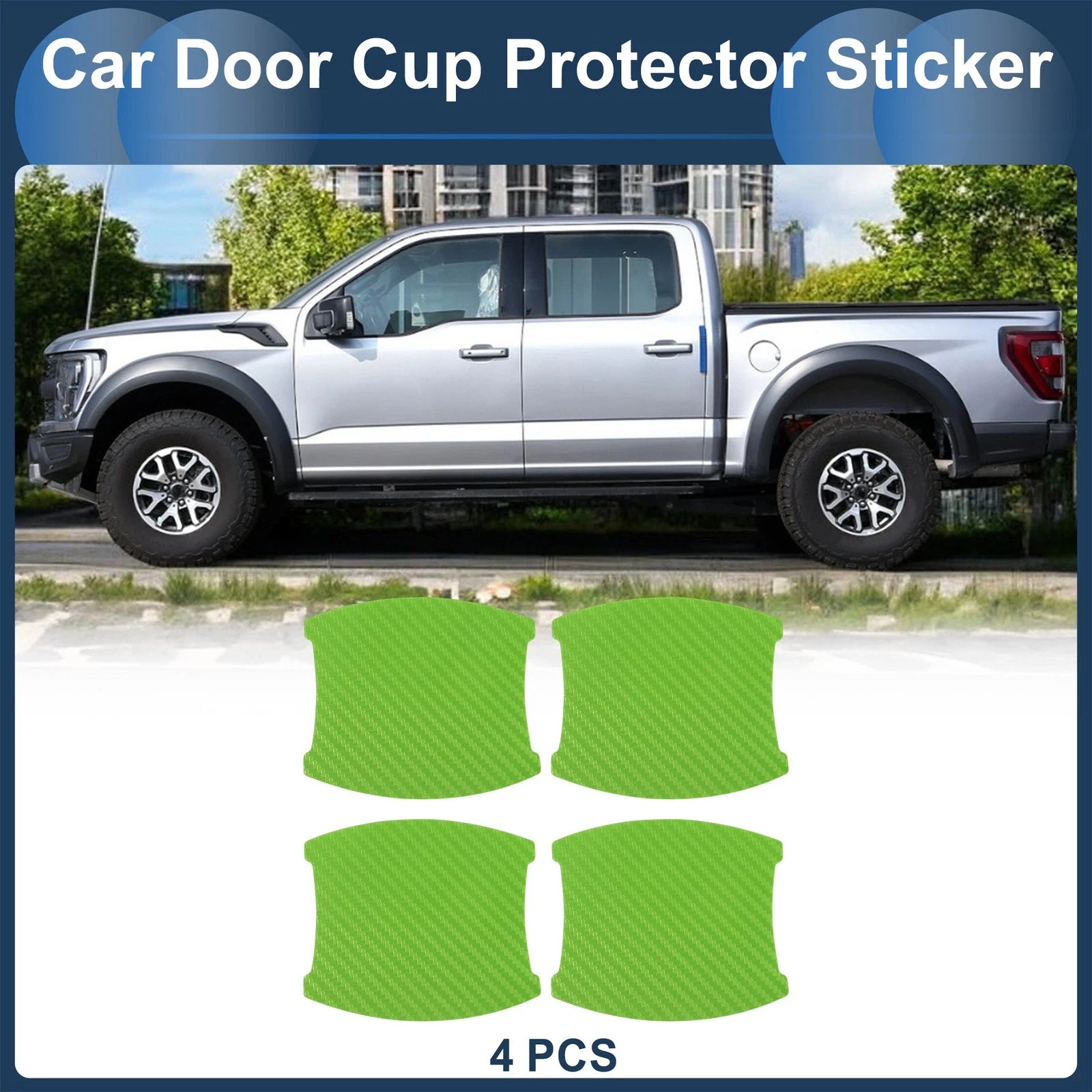 3D Car Door Handle Scratch Protector for Universal Vehicles (84x94mm)
