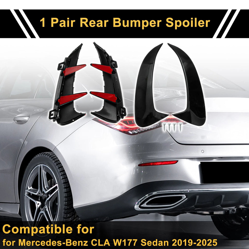 Rear Bumper Spoiler Pair Replacement for Mercedes-Benz CLA W177 (2019–2025)