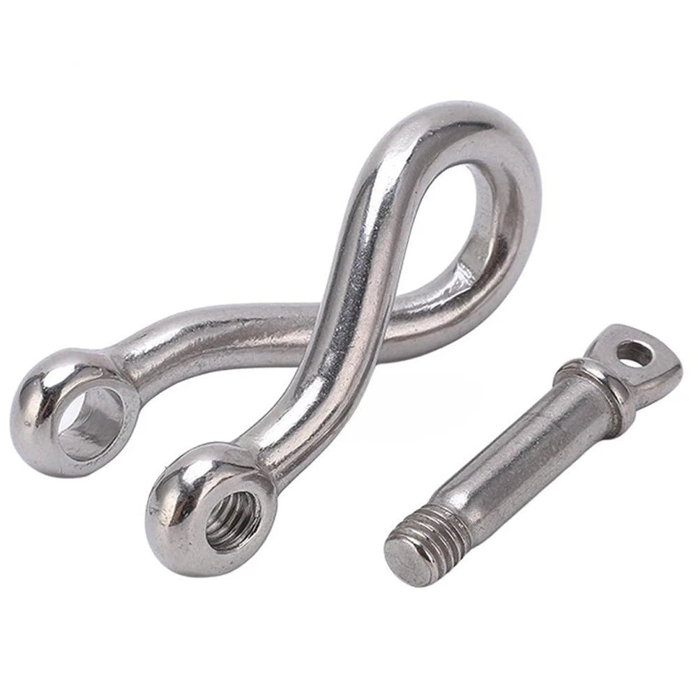 Twisted Clevis Shackle 316 SS for Marine Applications (Boats, Ships)