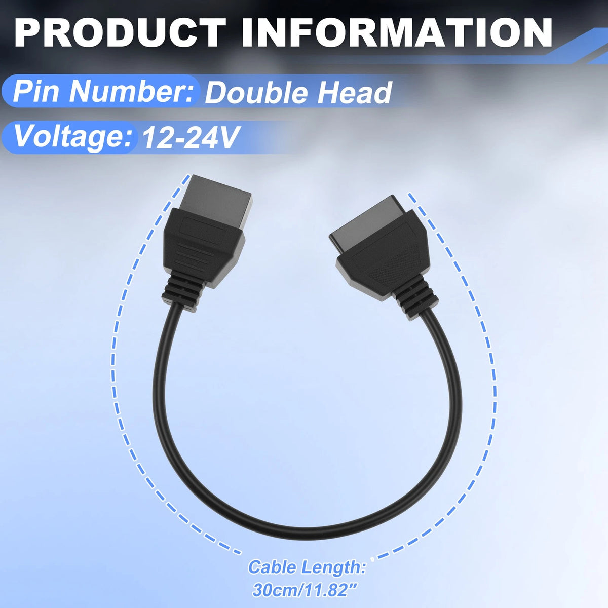 OBD Adapter Cable 12 Pin to 16 Pin for Mitsubishi (OBD1 to OBD2)