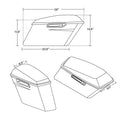 Saddle Bags & Chrome Conversion Brackets for Harley Softail FLST