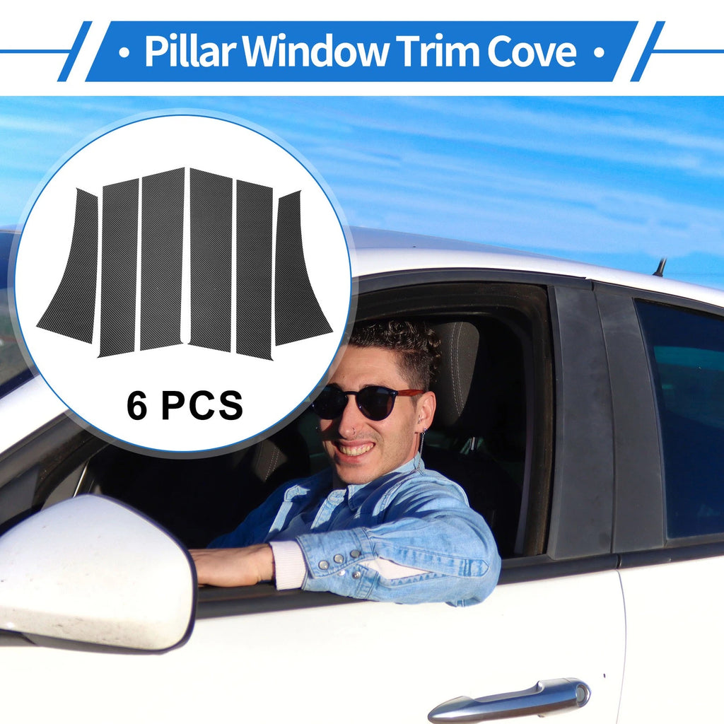 6Pcs Door Pillar Window Trim Replacement for Mitsubishi (2014–2024)
