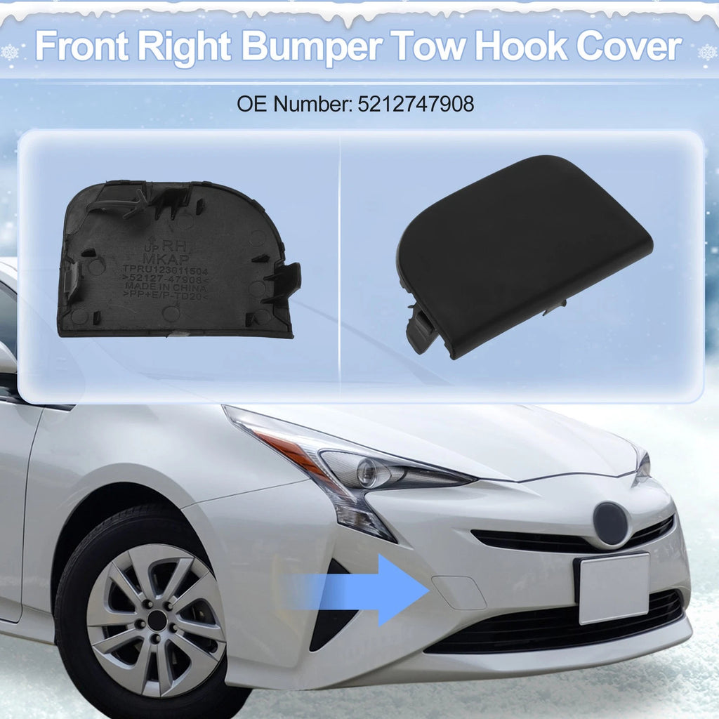 Tow Hook Cover Cap Right Front Replacement for Toyota Avensis (2008–2011)