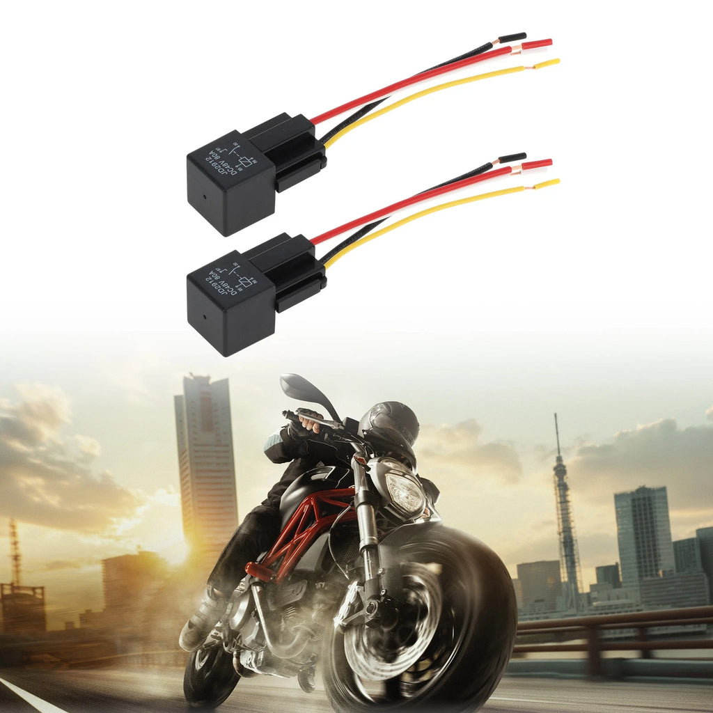 2X 4-Pin 48V 80A Waterproof Auto Relay for Universal Applications