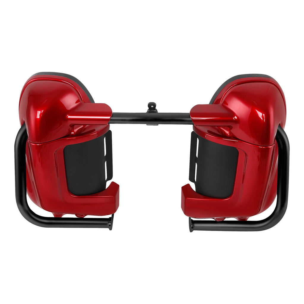 Engine Guard Bar & Red Lower Vented Fairings for Harley Electra Glide (2009–2013)