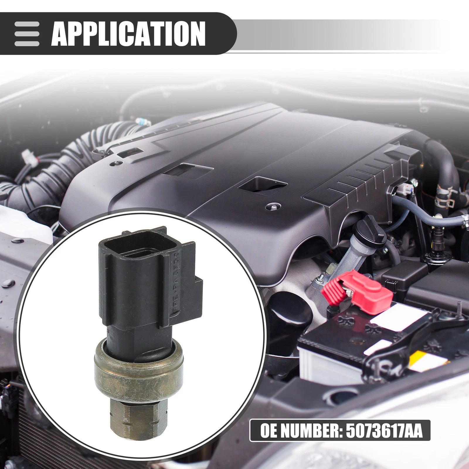 A/C Pressure Transducer Valve OEM Replacement for Dodge Challenger (2015–2023)
