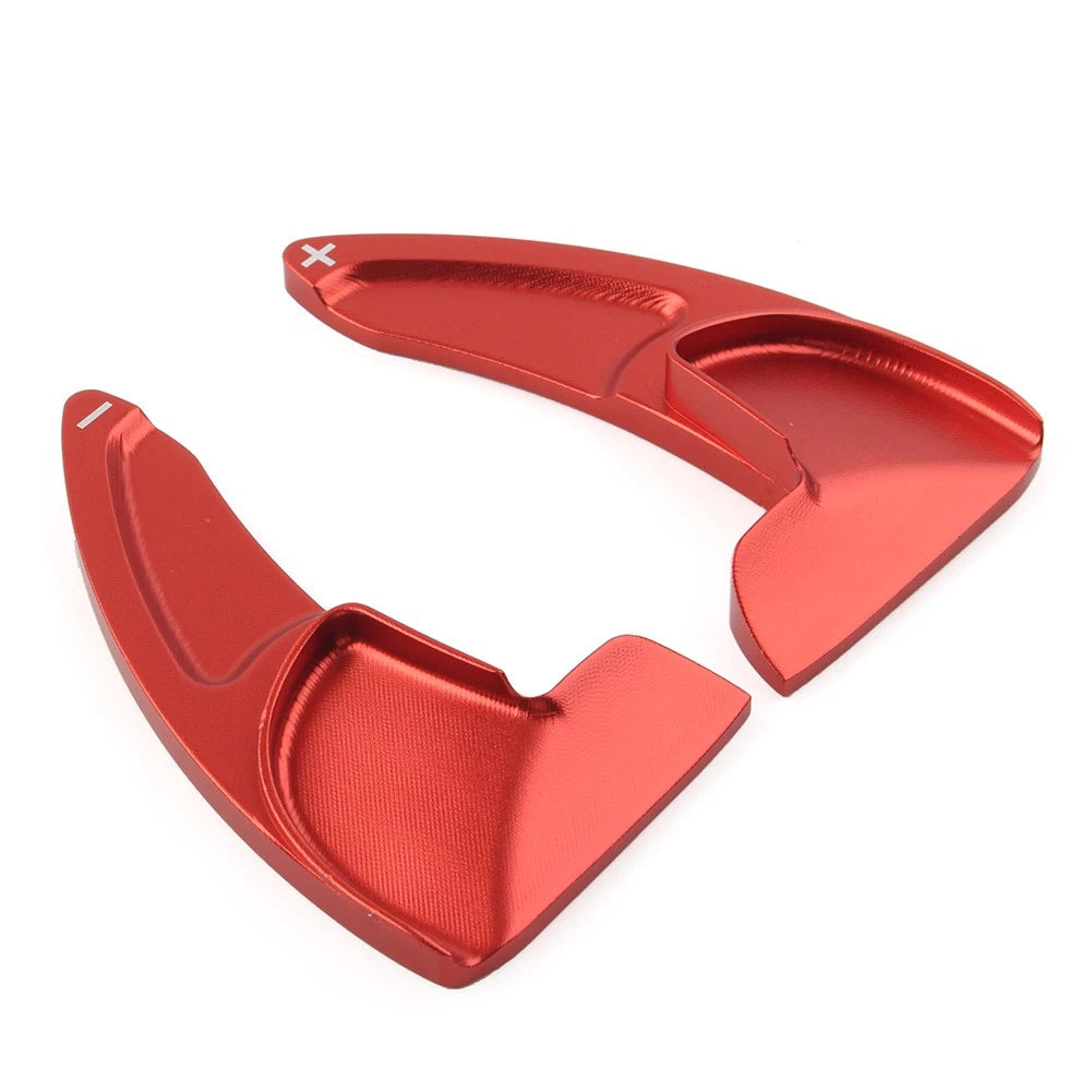 Red Steering Wheel Shift Paddle Shifter Extension for Dodge Challenger