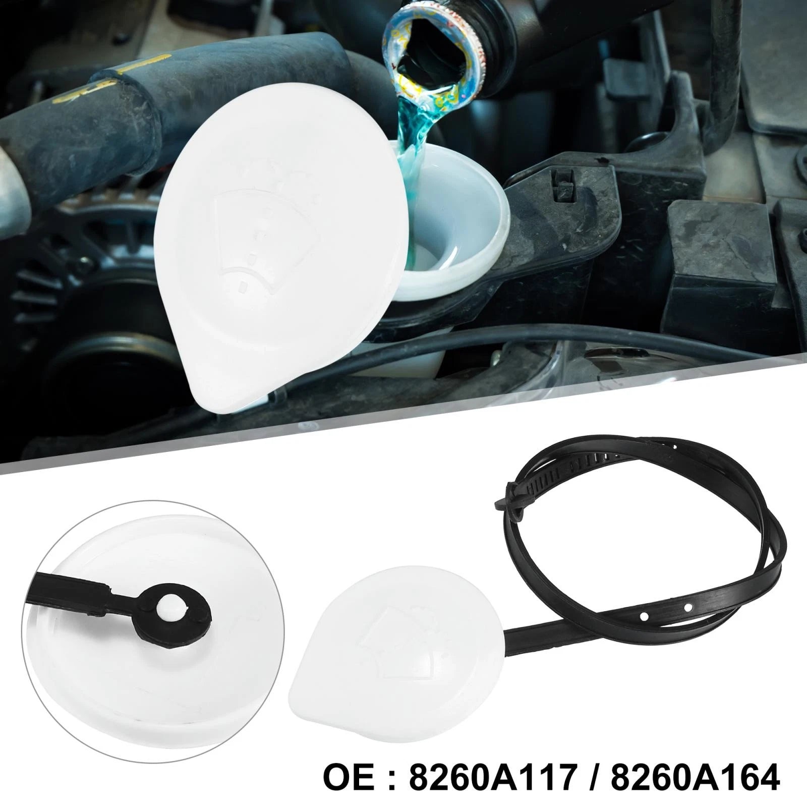 Fluid Reservoir Tank Cap Cover for Mitsubishi Lancer EX (2009–2018)