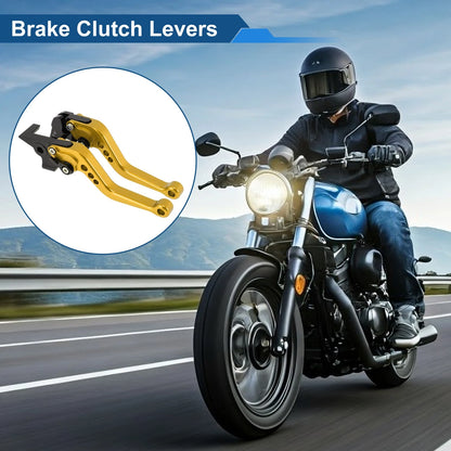 Short Brake Clutch Levers for Yamaha MT-10/FZ-10 (2017–2021) - Gold Tone