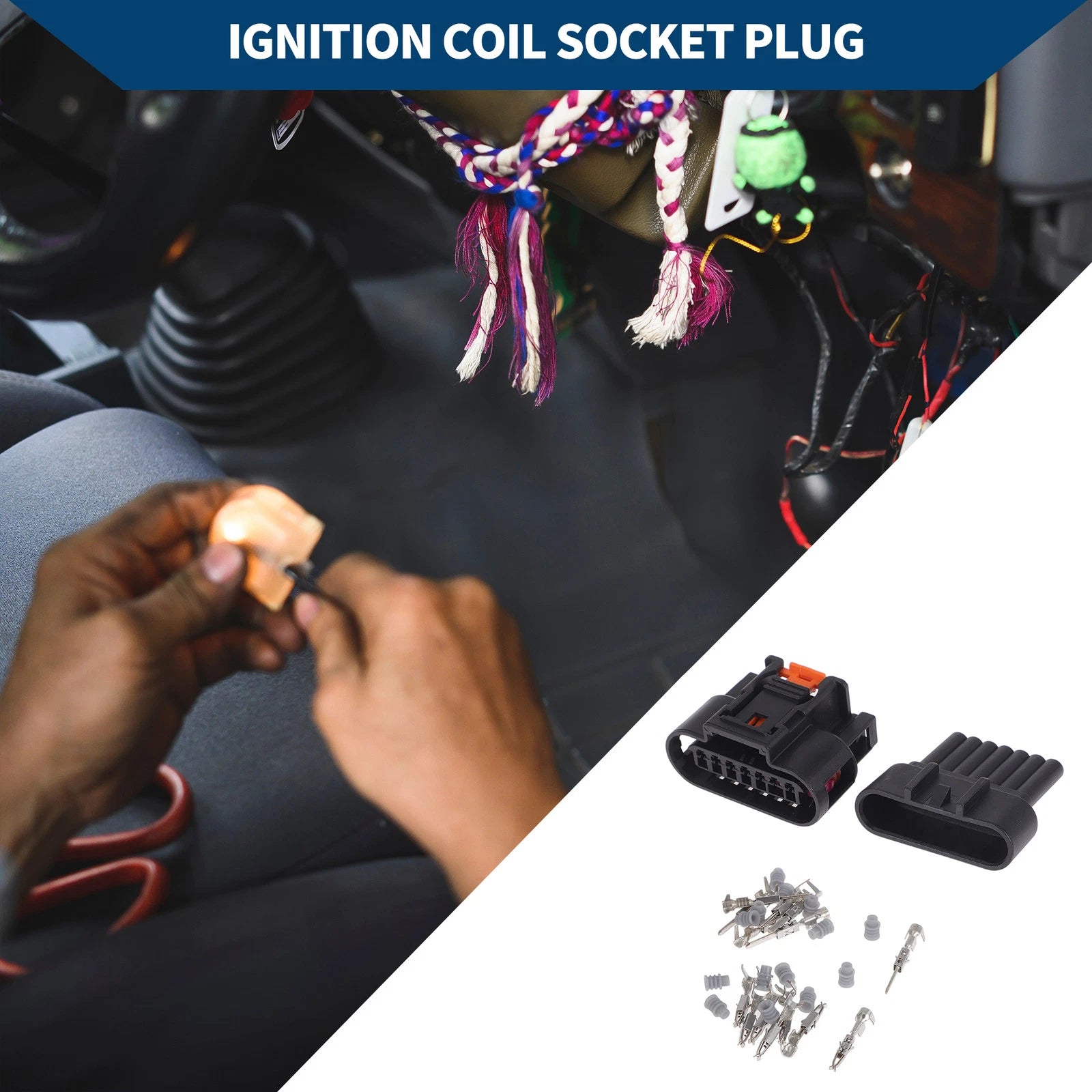 7 Pins Ignition Coil Socket Plug for Vauxhall (1 Set)
