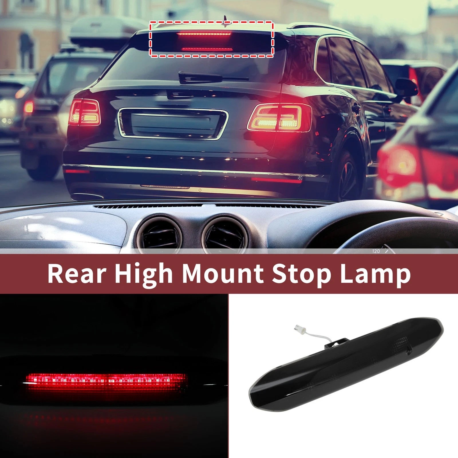Black LED Third Brake Light for Land Rover Freelander 2 LR2 (2006–2014) No.LR036355