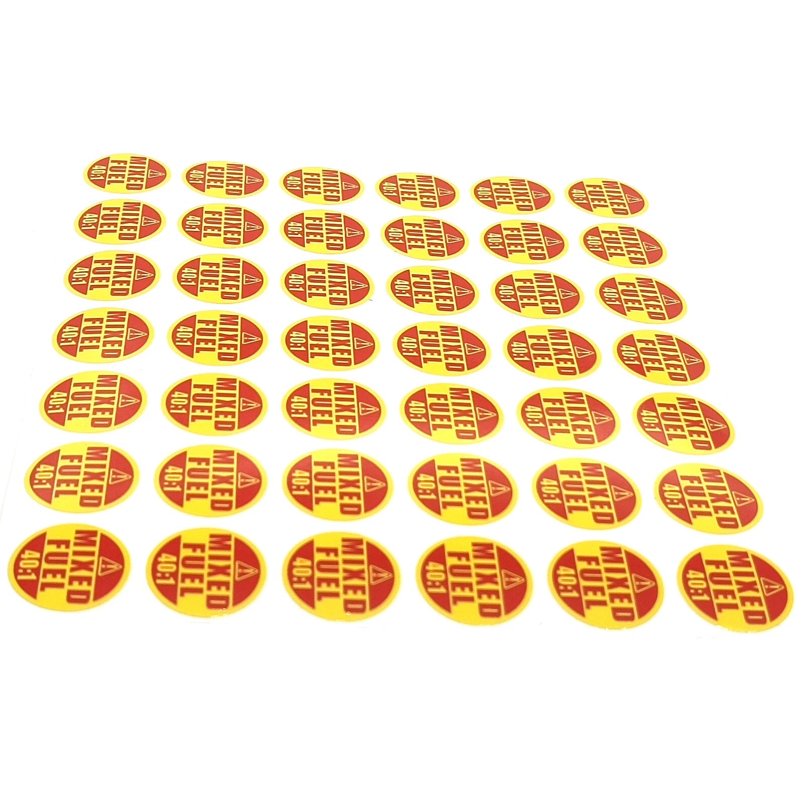 42X Mixed Fuel 40:1 Stickers for Outdoor Power Equipment (Leaf Blowers)