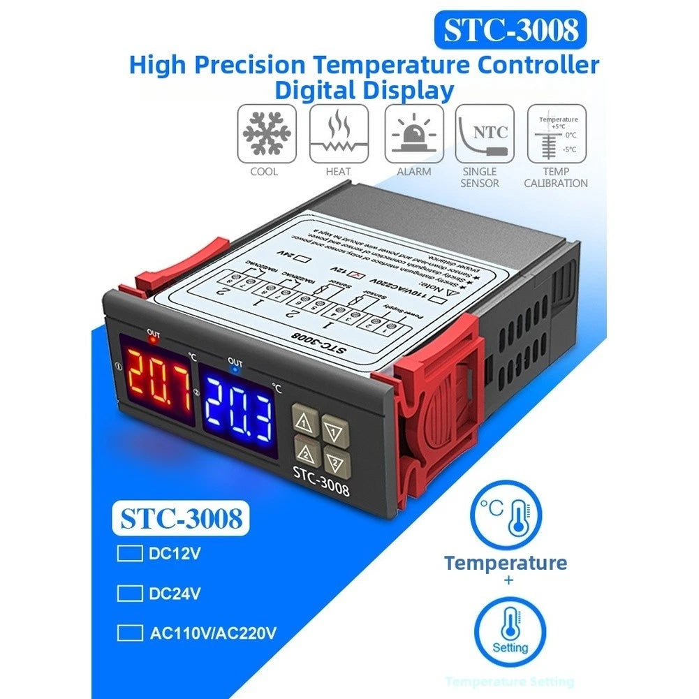 STC-3008 Thermostat for Dual Display (0)