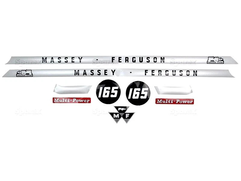 Bonnet Decal Set for Massey Ferguson 165 (1964–1975)