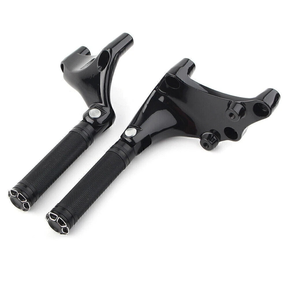 2X Black Rear Passenger Footrest Peg Mount for Harley SuperLow XL883L (2014–2021)