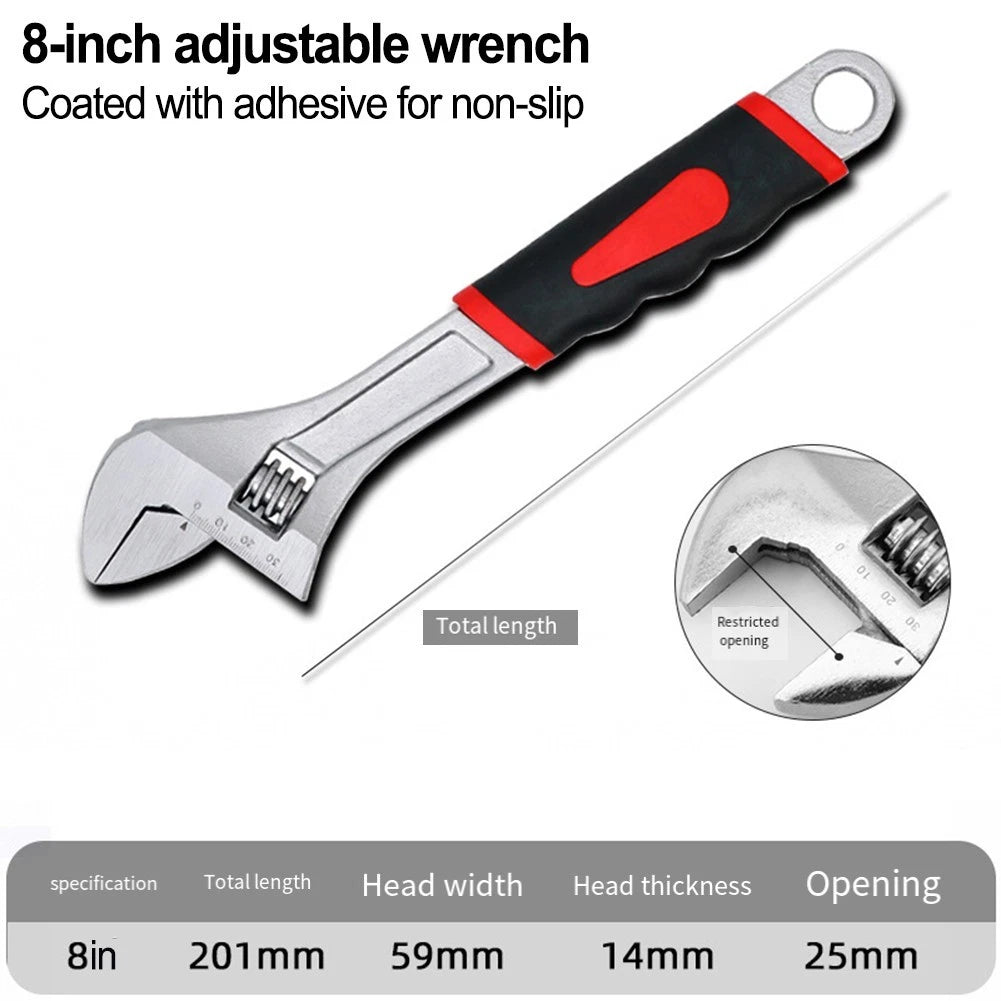 Adjustable Wrench for Universal Use (High Carbon Steel)