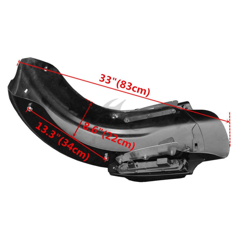 5" Hard Stretched Saddlebags & Rear Fender for Harley Road Glide (2014–2023)