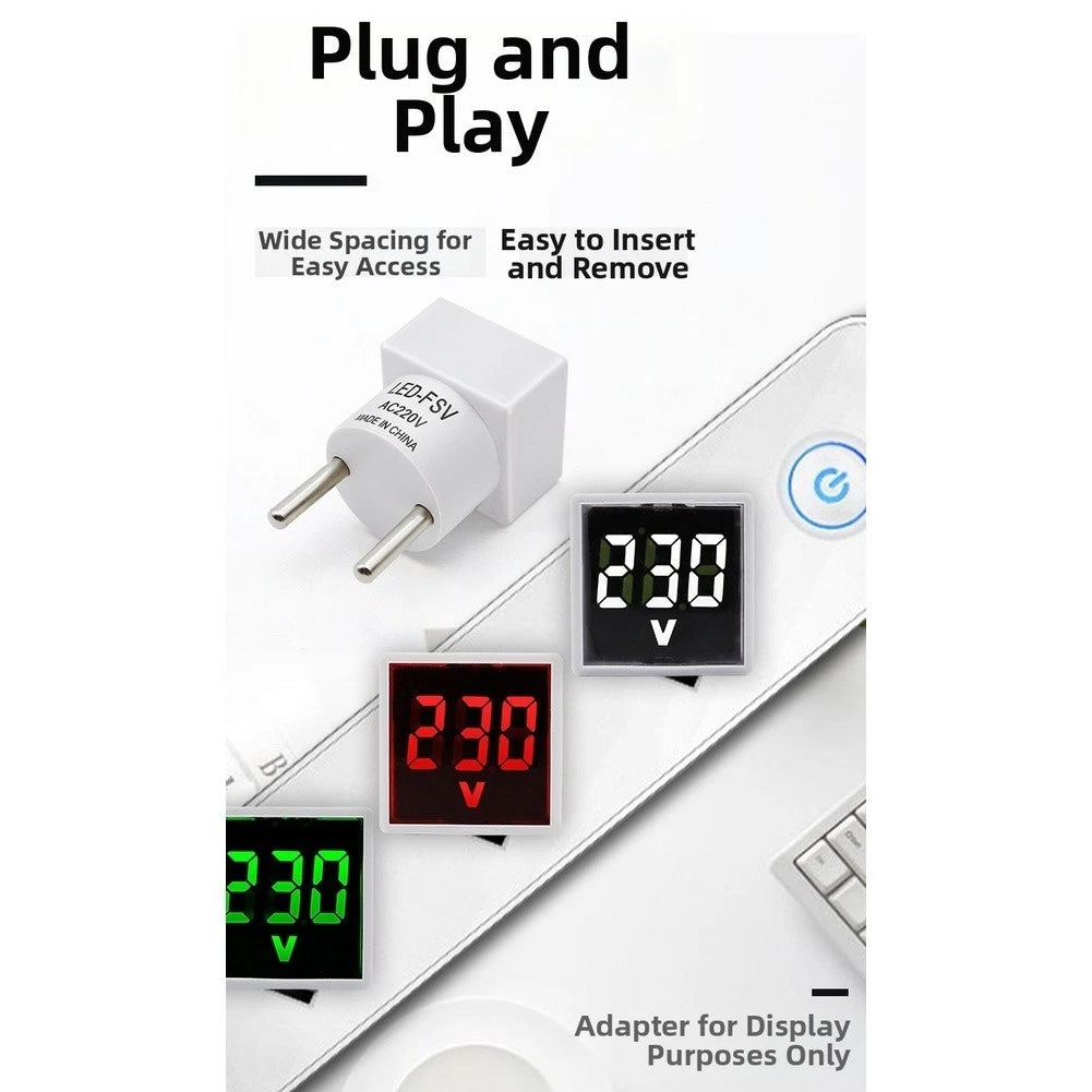 Home AC Voltmeter with LED Display 220V Input 50-500V Measurement Range