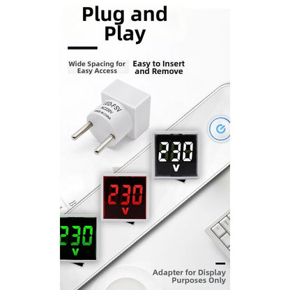 Home AC Voltmeter with LED Display 220V Input 50-500V Measurement Range