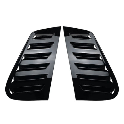 For VW Polo 9N 2001-2009 2x Rear Side Window Louver Vent Cover Trim Glossy Black