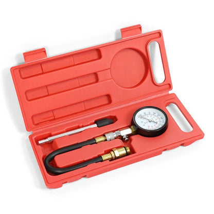 Compression Tester Kit for Gas Engines (Complete Hose Set & Pressure Gauge)
