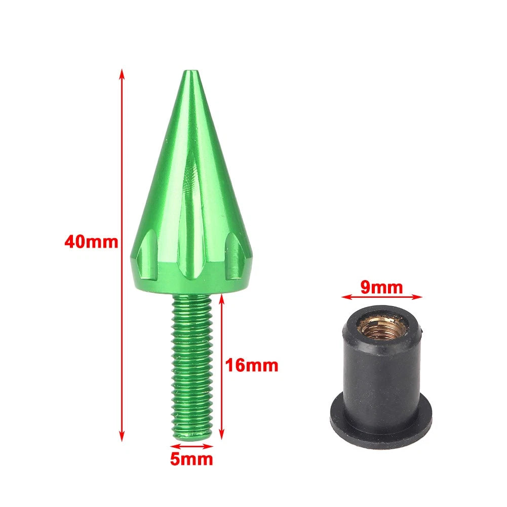 10pcs Windshield Spike Bolts for Yamaha Kawasaki Black
