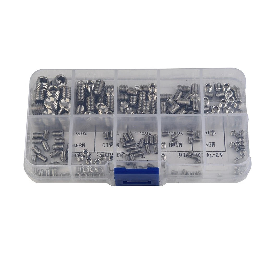 200pcs Stainless Steel Hex Wrench Socket Cap Screws M3-M8