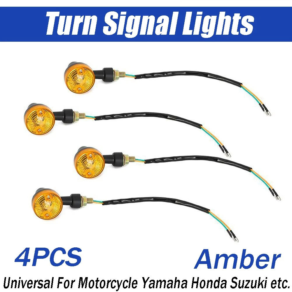 Set of 4 LED Turn Signal Indicators for Motorcycle (6V)