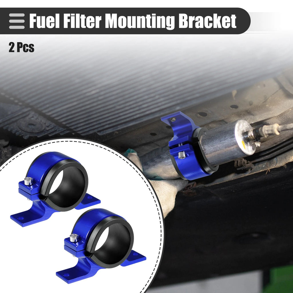 2X Fuel Filter Mounting Bracket Clamp 50mm ID for Universal Applications