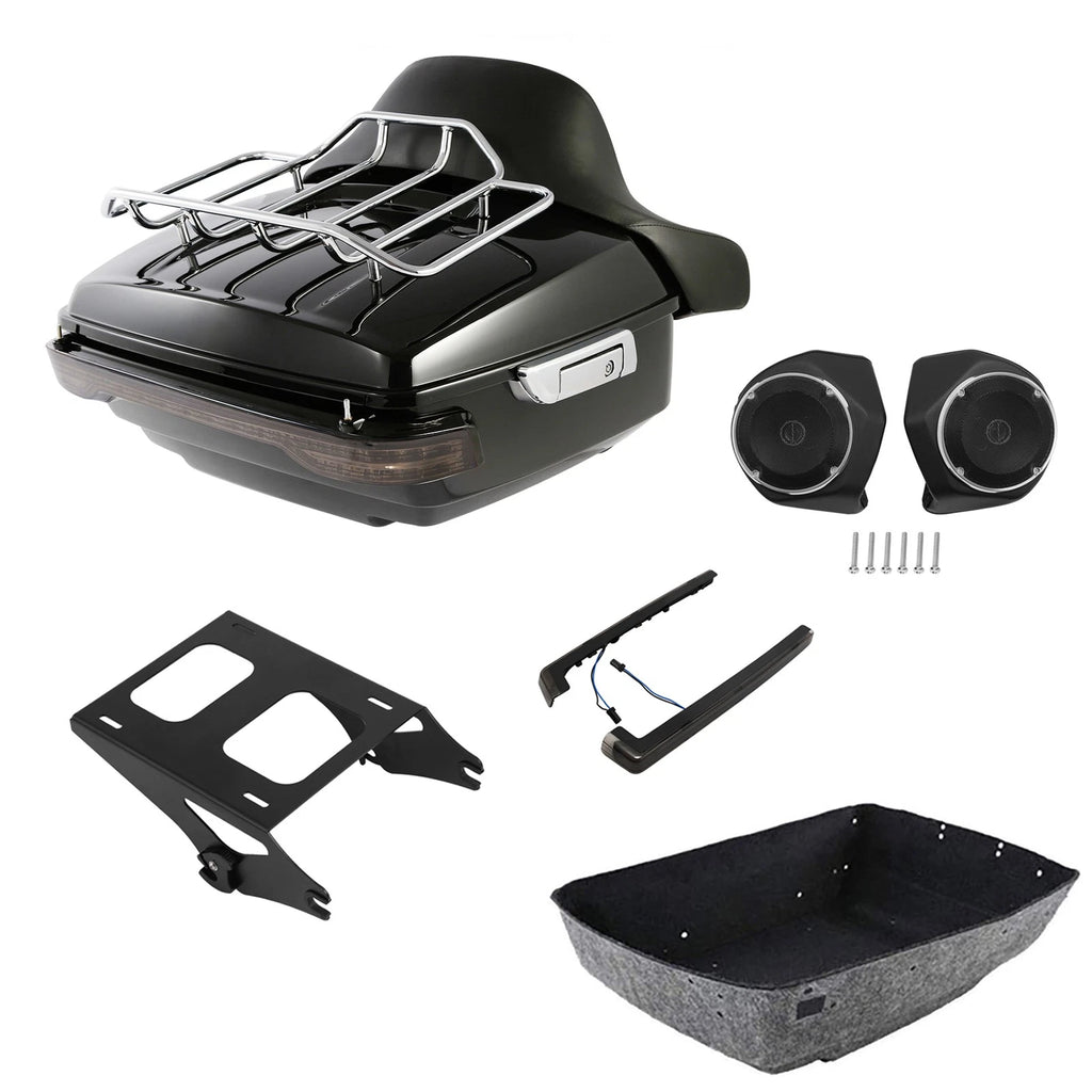 Backrest Speakers Light Mount Rack for Harley Street Glide (2014–2026)