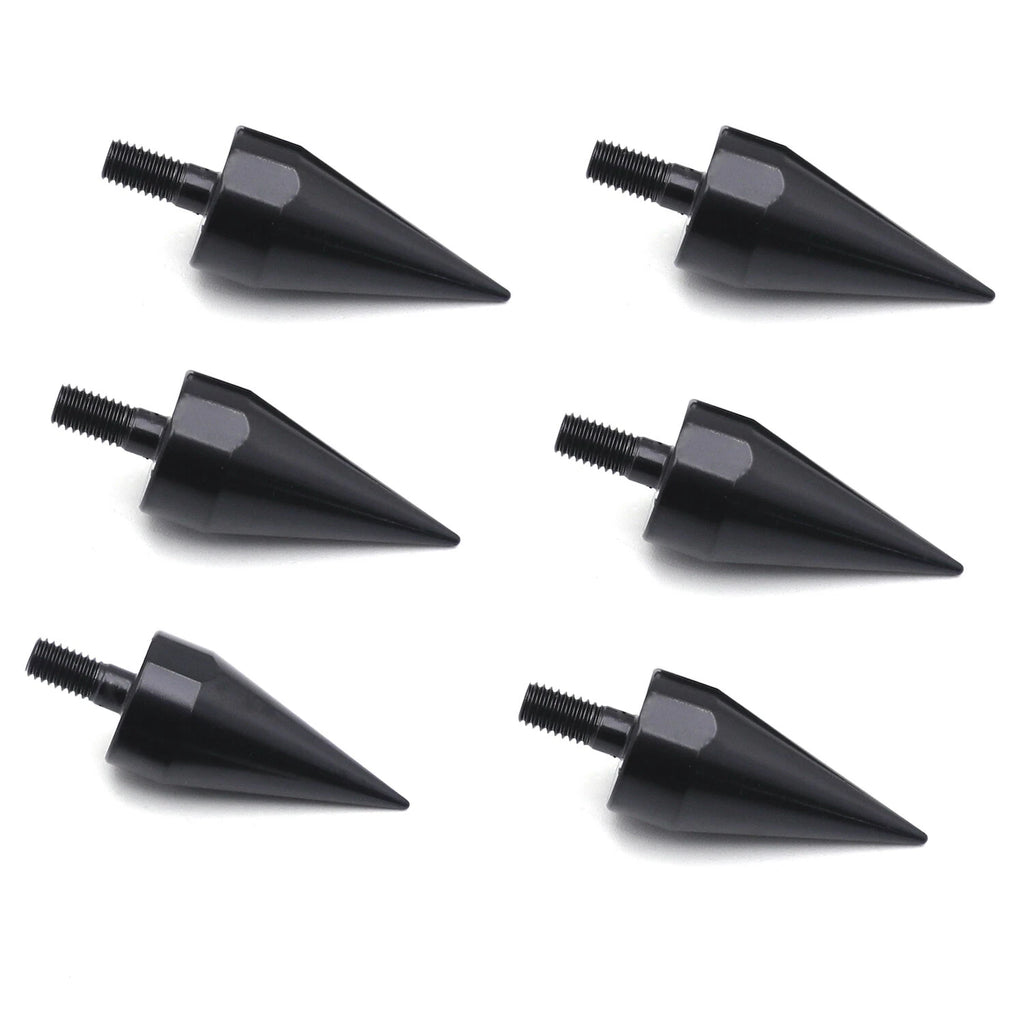 6PC Black Universal Motorcycle Spike Bolts for Windscreen Fairings