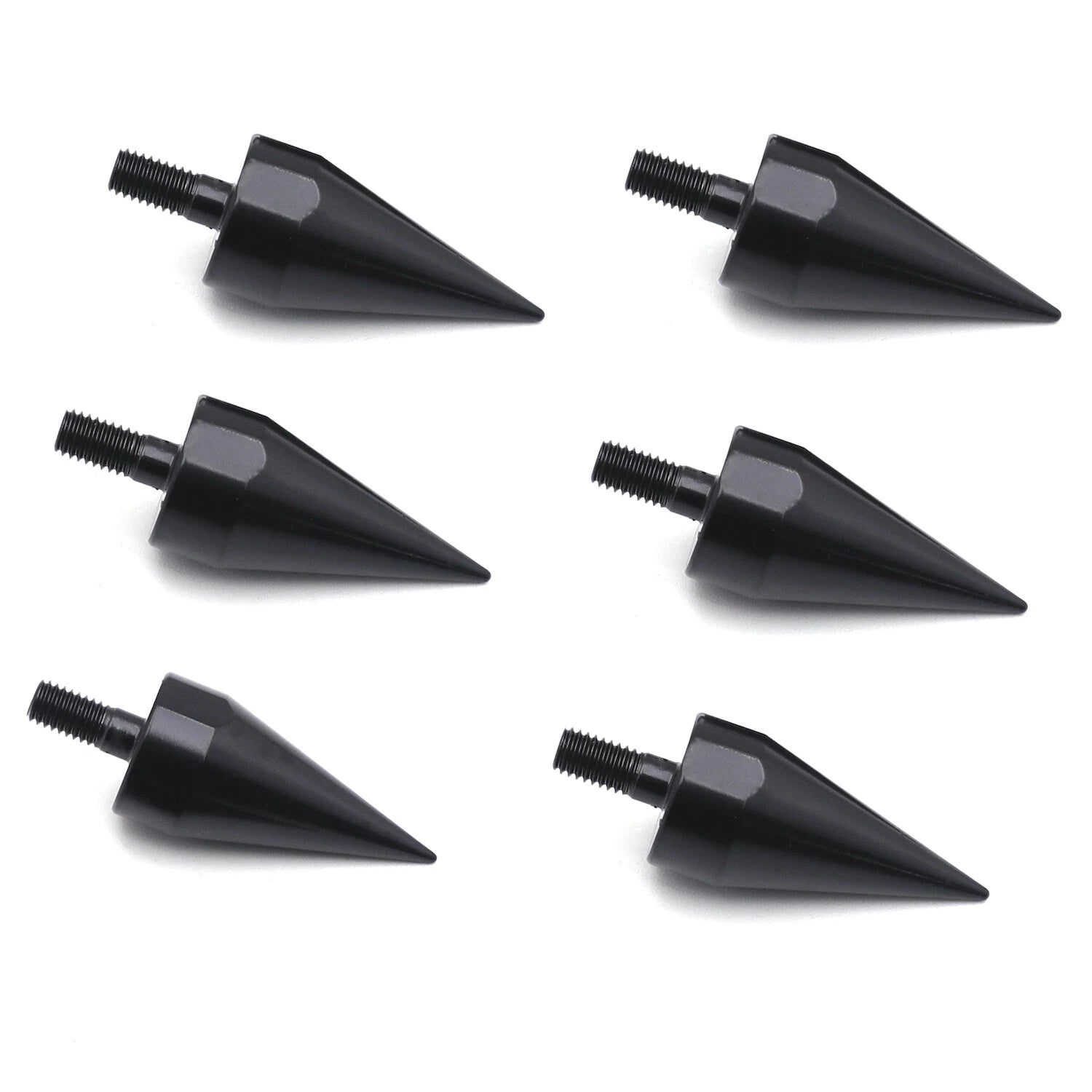 6PC Black Universal Motorcycle Spike Bolts for Windscreen Fairings