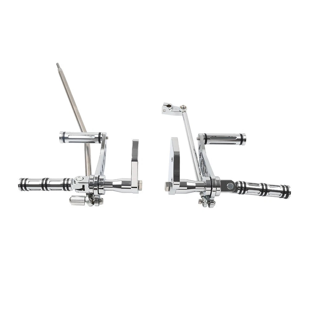 Chrome Forward Controls Footpegs Levers for Harley Dyna (2006–2017)