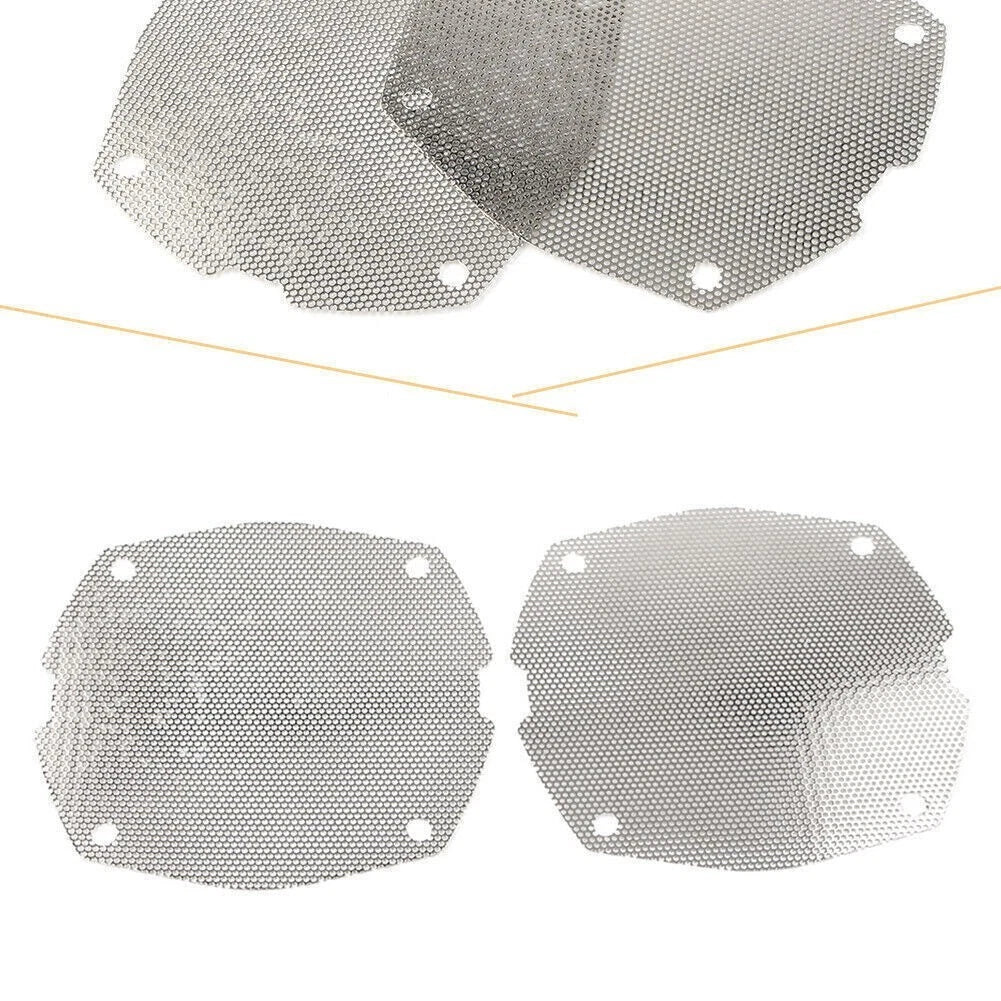 2X Chrome Front Mesh Speaker Grilles for Harley Dresser FLH/T Electra Glide