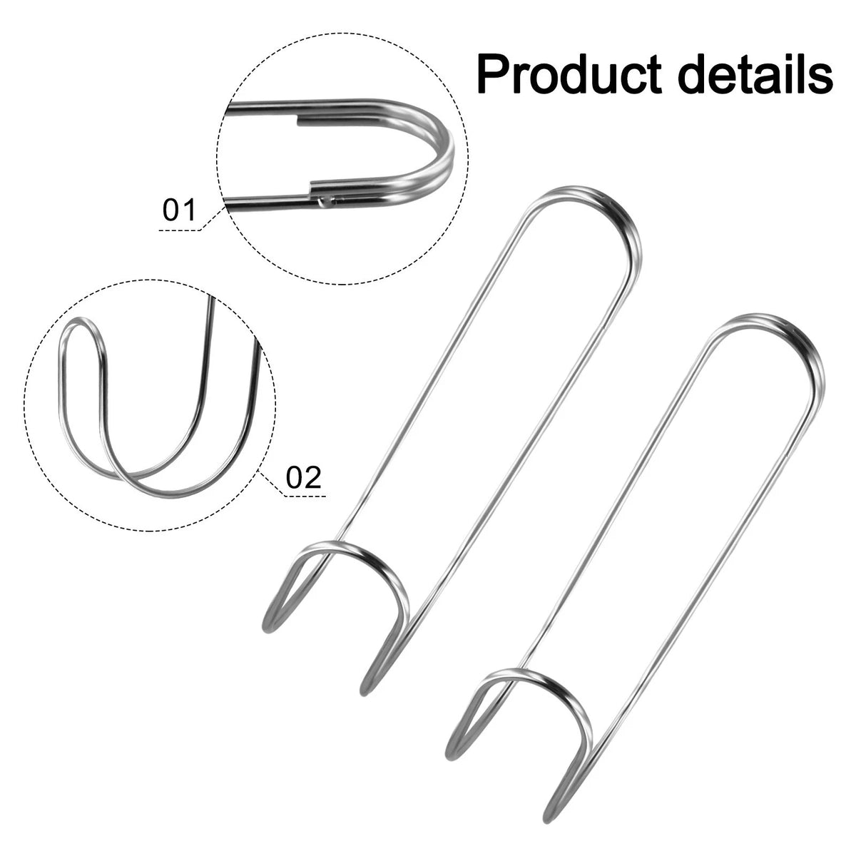 2X Stainless Steel Storage Hooks for Garden Hoses