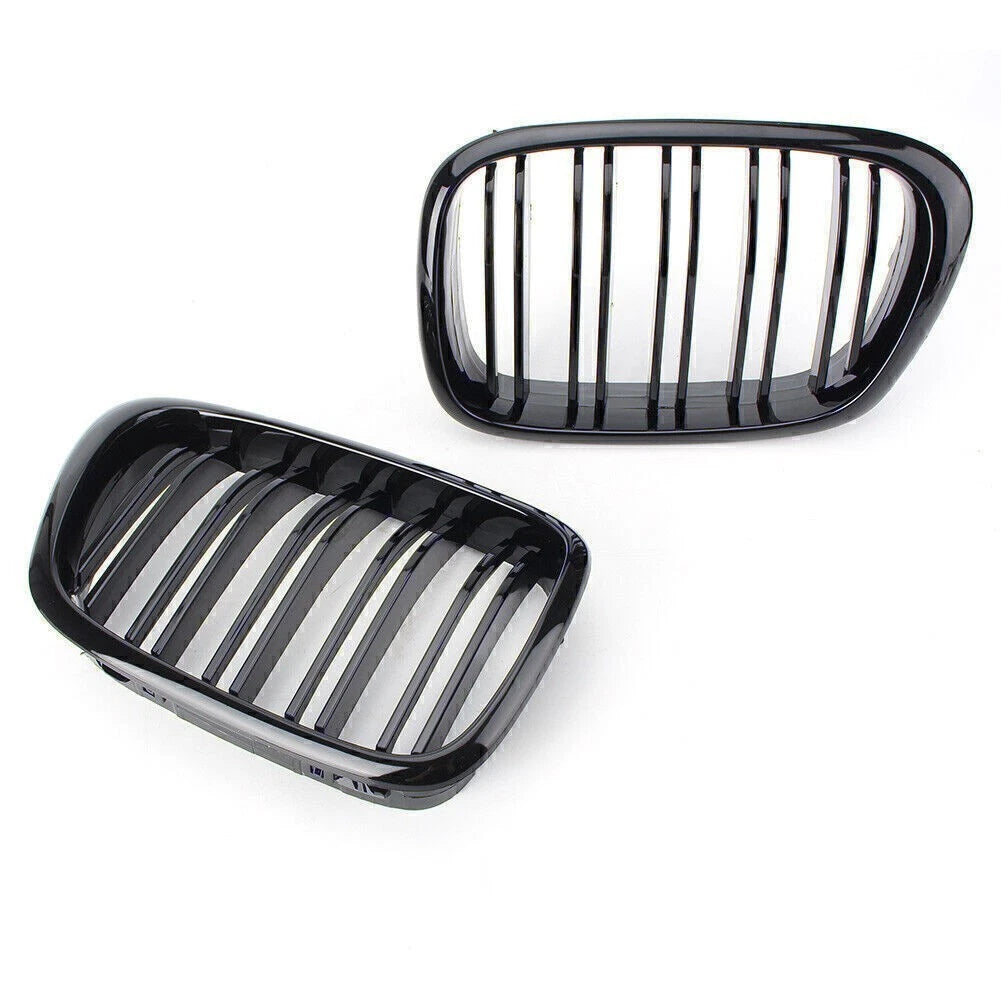 Front Upper Bumper Mesh Grille Trim for BMW 5 Series E39 (1995–2004) Black